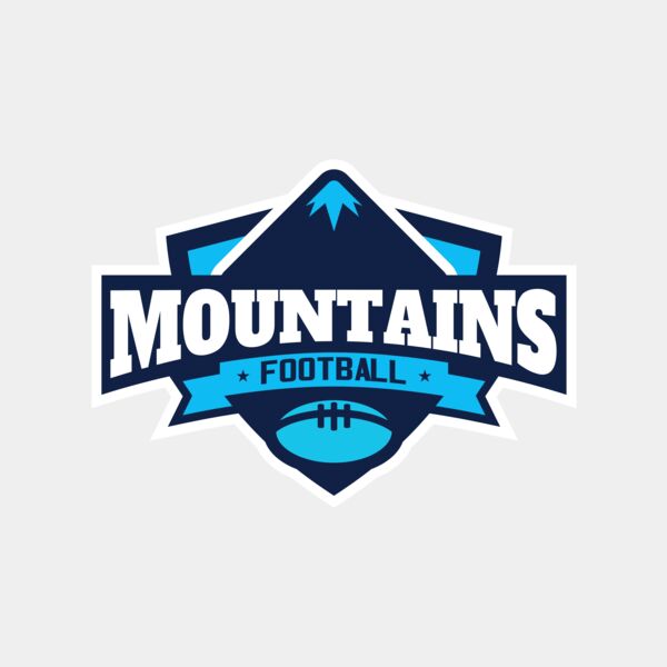 Mountains Football logo template Thumbnail