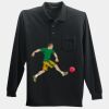 Long Sleeve Silk Touch Polo with Pocket Thumbnail