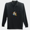 Long Sleeve Silk Touch Polo with Pocket Thumbnail