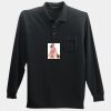 Long Sleeve Silk Touch Polo with Pocket Thumbnail