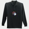 Long Sleeve Silk Touch Polo with Pocket Thumbnail