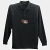 Long Sleeve Silk Touch Polo with Pocket Thumbnail