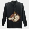 Long Sleeve Silk Touch Polo with Pocket Thumbnail