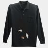 Long Sleeve Silk Touch Polo with Pocket Thumbnail