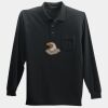 Long Sleeve Silk Touch Polo with Pocket Thumbnail