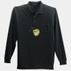 Long Sleeve Silk Touch Polo with Pocket Thumbnail