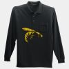 Long Sleeve Silk Touch Polo with Pocket Thumbnail