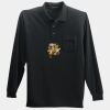 Long Sleeve Silk Touch Polo with Pocket Thumbnail