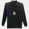 Long Sleeve Silk Touch Polo with Pocket Thumbnail