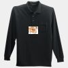 Long Sleeve Silk Touch Polo with Pocket Thumbnail