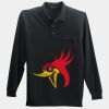 Long Sleeve Silk Touch Polo with Pocket Thumbnail
