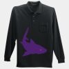 Long Sleeve Silk Touch Polo with Pocket Thumbnail