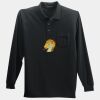 Long Sleeve Silk Touch Polo with Pocket Thumbnail
