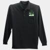 Long Sleeve Silk Touch Polo with Pocket Thumbnail