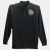 Long Sleeve Silk Touch Polo with Pocket Thumbnail