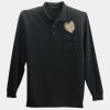 Long Sleeve Silk Touch Polo with Pocket Thumbnail