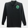 Long Sleeve Silk Touch Polo with Pocket Thumbnail