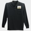 Long Sleeve Silk Touch Polo with Pocket Thumbnail