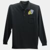 Long Sleeve Silk Touch Polo with Pocket Thumbnail