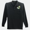 Long Sleeve Silk Touch Polo with Pocket Thumbnail