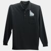 Long Sleeve Silk Touch Polo with Pocket Thumbnail