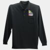 Long Sleeve Silk Touch Polo with Pocket Thumbnail