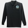 Long Sleeve Silk Touch Polo with Pocket Thumbnail