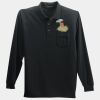 Long Sleeve Silk Touch Polo with Pocket Thumbnail