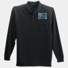 Long Sleeve Silk Touch Polo with Pocket Thumbnail