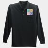 Long Sleeve Silk Touch Polo with Pocket Thumbnail