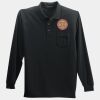 Long Sleeve Silk Touch Polo with Pocket Thumbnail