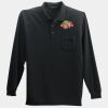 Long Sleeve Silk Touch Polo with Pocket Thumbnail