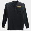 Long Sleeve Silk Touch Polo with Pocket Thumbnail