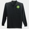Long Sleeve Silk Touch Polo with Pocket Thumbnail