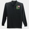 Long Sleeve Silk Touch Polo with Pocket Thumbnail