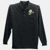 Long Sleeve Silk Touch Polo with Pocket Thumbnail