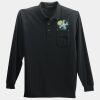Long Sleeve Silk Touch Polo with Pocket Thumbnail