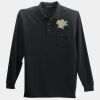 Long Sleeve Silk Touch Polo with Pocket Thumbnail