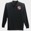 Long Sleeve Silk Touch Polo with Pocket Thumbnail