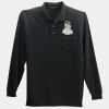 Long Sleeve Silk Touch Polo with Pocket Thumbnail