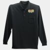 Long Sleeve Silk Touch Polo with Pocket Thumbnail