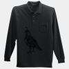 Long Sleeve Silk Touch Polo with Pocket Thumbnail