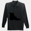 Long Sleeve Silk Touch Polo with Pocket Thumbnail