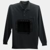 Long Sleeve Silk Touch Polo with Pocket Thumbnail