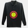 Long Sleeve Silk Touch Polo with Pocket Thumbnail