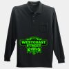Long Sleeve Silk Touch Polo with Pocket Thumbnail