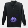 Long Sleeve Silk Touch Polo with Pocket Thumbnail