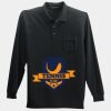 Long Sleeve Silk Touch Polo with Pocket Thumbnail