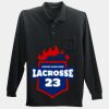 Long Sleeve Silk Touch Polo with Pocket Thumbnail