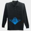 Long Sleeve Silk Touch Polo with Pocket Thumbnail